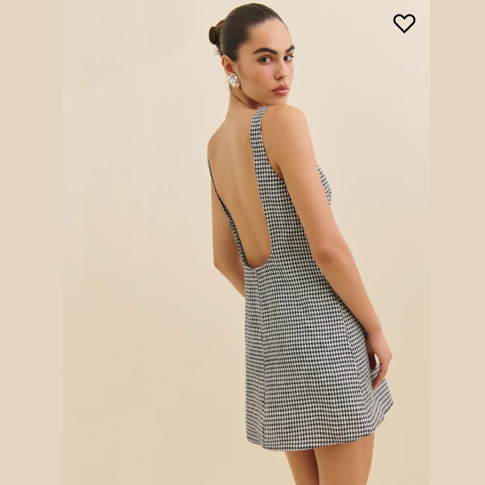NWT REFORMATION ROSEMOND LINEN DRESS IN STRAWBERRY